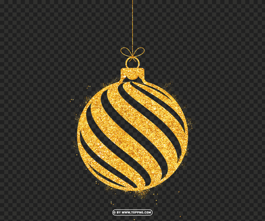 gold glitter lines ornament ball design PNG images with clear backgrounds - Image ID 3890875f