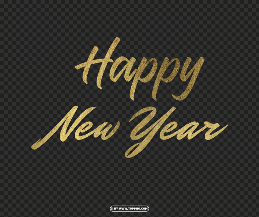 gold happy new year luxury premium design Transparent background PNG stock