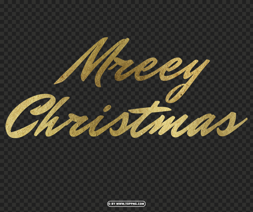 gold merry Christmas luxury text design Transparent Cutout PNG Graphic Isolation