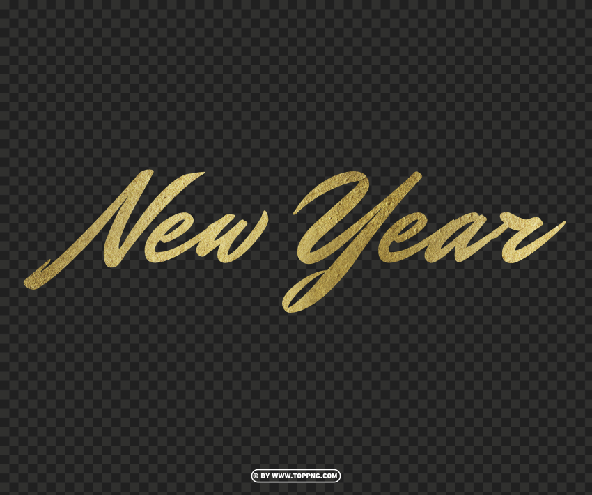 gold new year luxury premium text design Transparent background PNG stockpile assortment