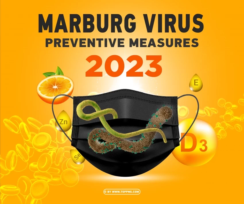 graphic design of marburg virus prevention measures 2023 PNG images with no background needed