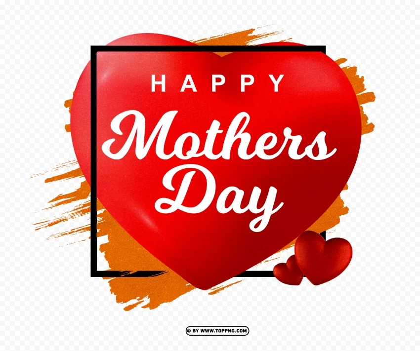 Happy Mother's Day Greeting Card with Heart PNG images with no fees - Image ID 37cba541