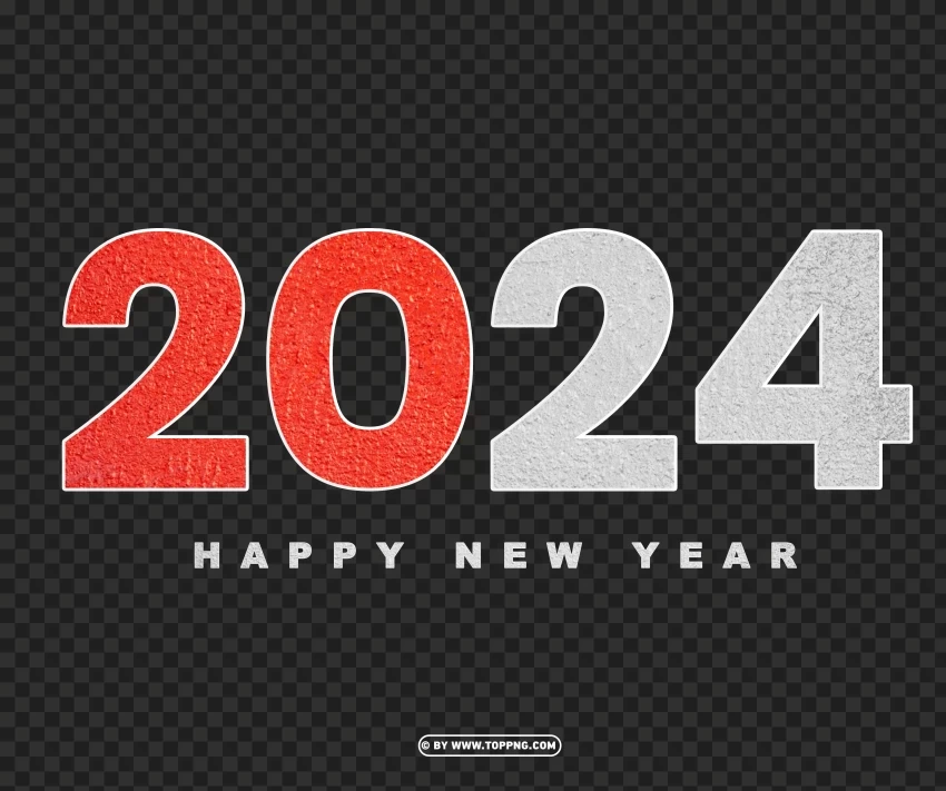 happy new year 2024 images free download Isolated Artwork on HighQuality Transparent PNG