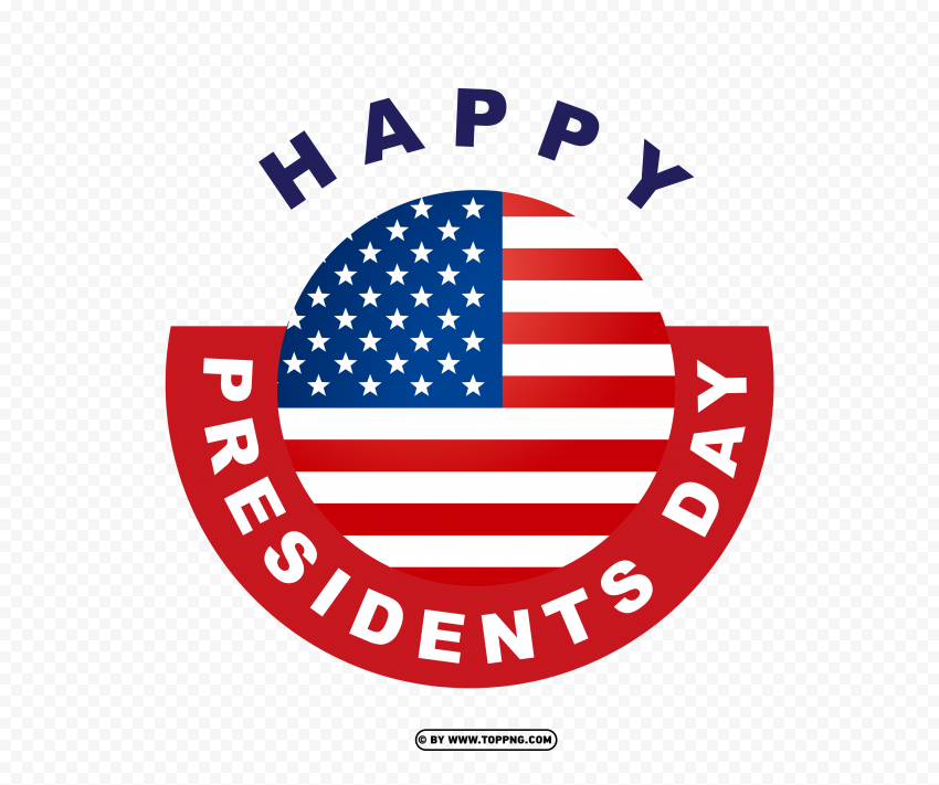 Happy Presidents Day USA Logo Design PNG free download transparent background - Image ID 19ceb991