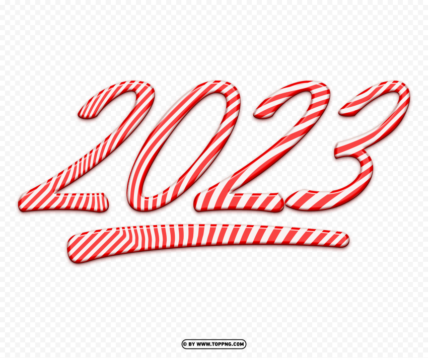 hd 2023 design with 3d candy effect PNG Isolated Subject on Transparent Background