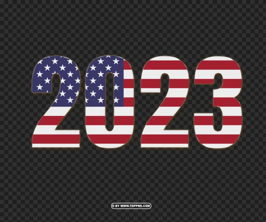 2023 usa flag transparent PNG graphics for presentations