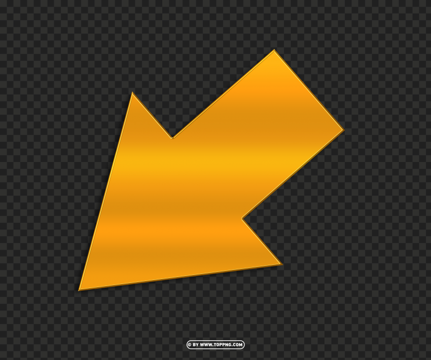hd arrow down left 3d golden PNG images with transparent canvas assortment - Image ID 289db8ac