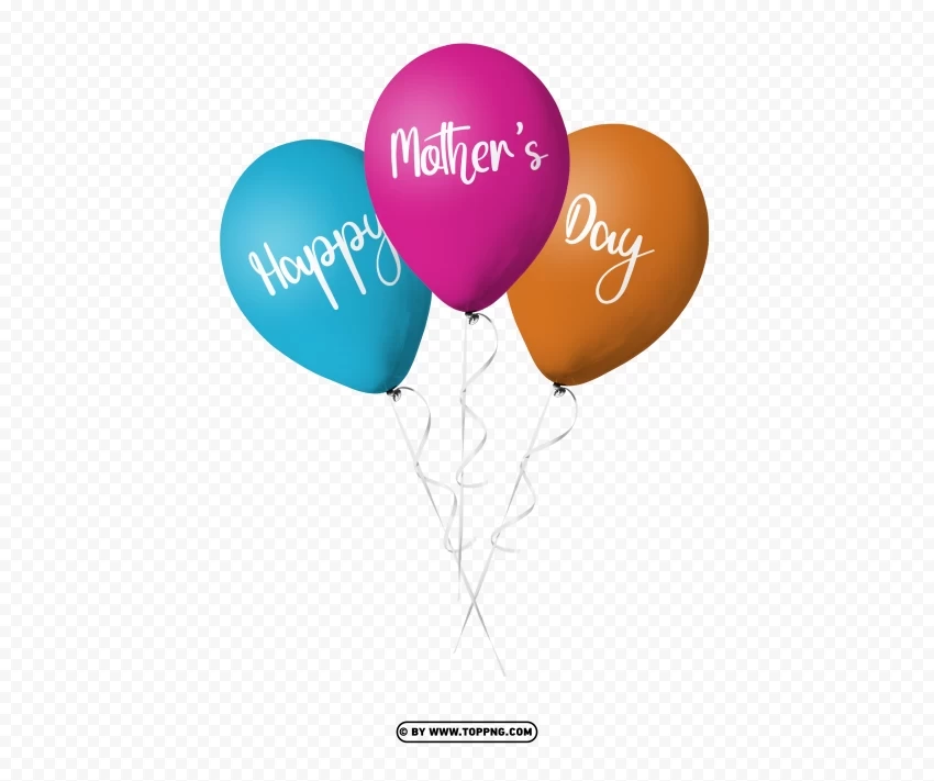 HD Balloon Happy Mother's Day Clipart Transparent Background Isolated PNG Icon - Image ID 8aef18f4