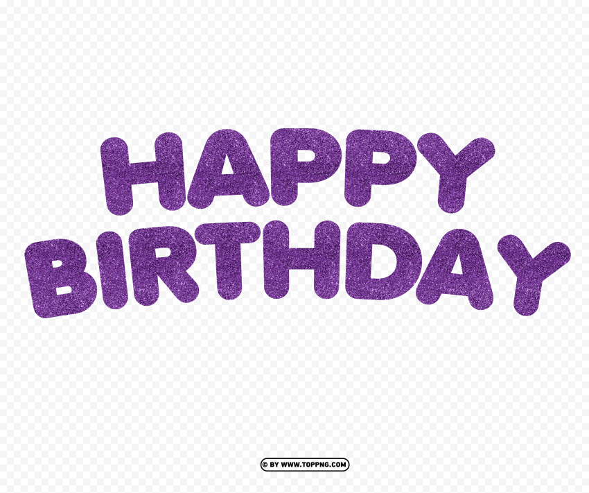 HD Happy Birthday Purple Wish Text Illustration PNG design - Image ID c7f295f1