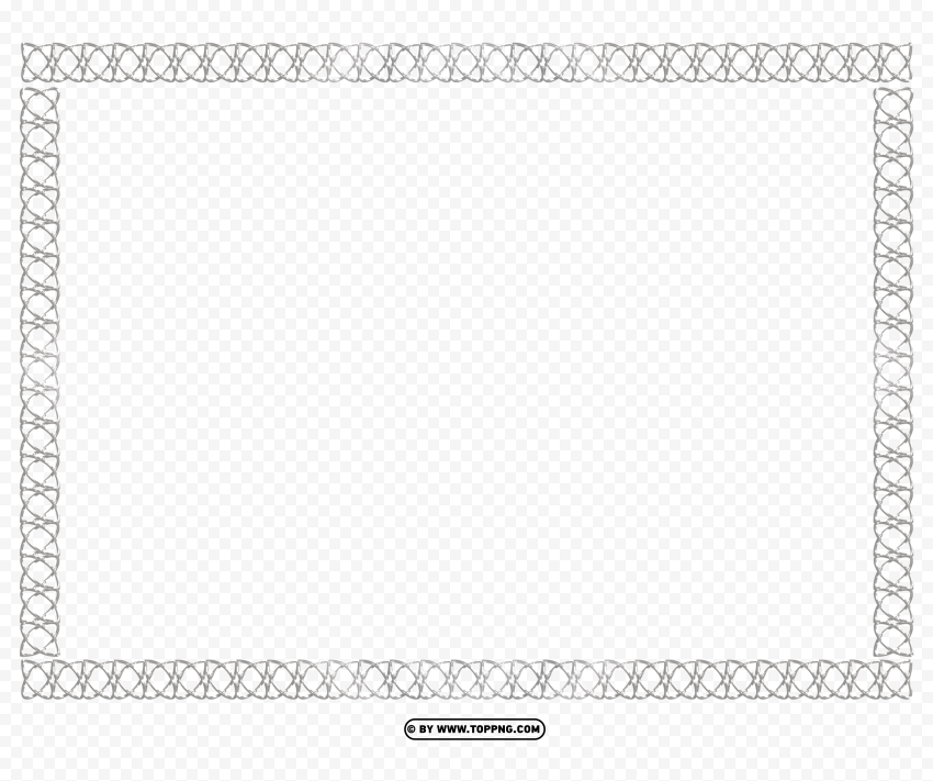 hd ornament borders silver frame Transparent Background PNG Isolated Item - Image ID 6c2452d8