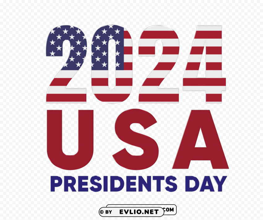 HD Design of US President's Day 2024 PNG files with clear backdrop collection