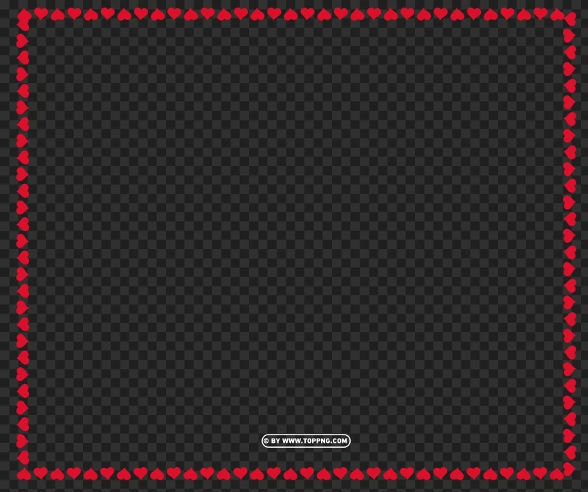 hd red heart borders for valentines PNG for digital art