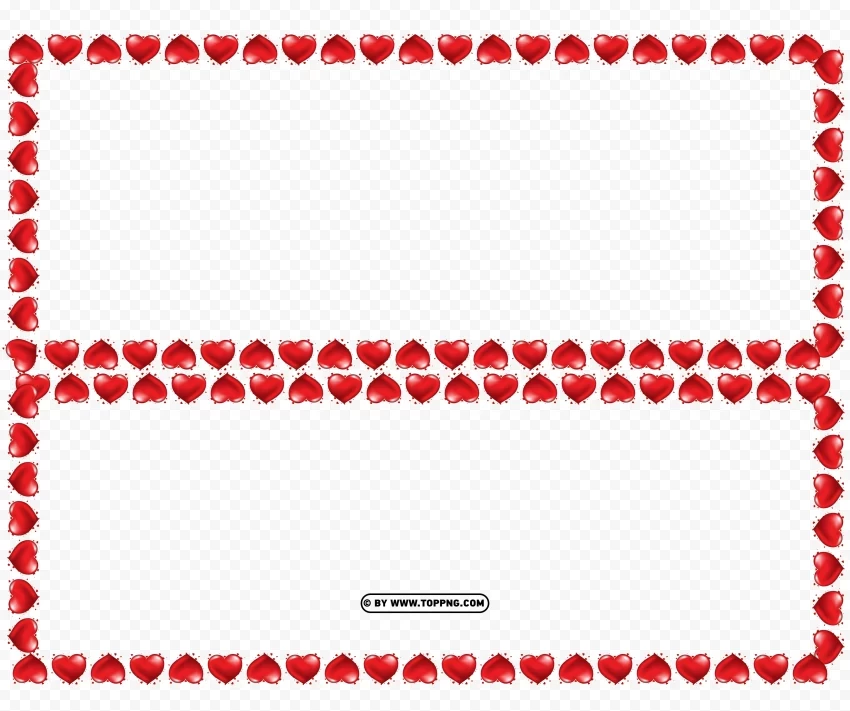 hd red heart valentines frame PNG files with no background assortment
