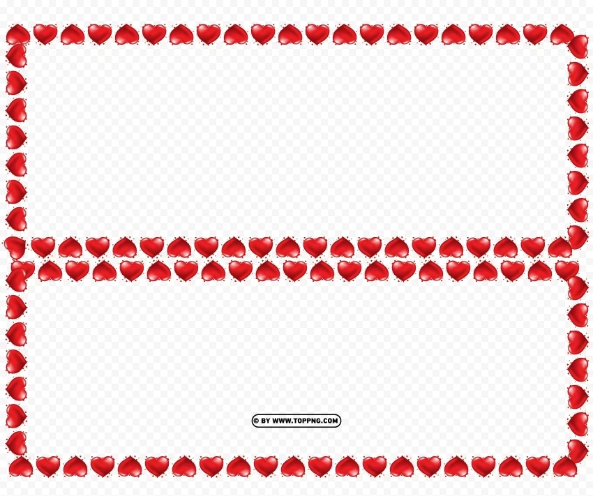 Hd Red Heart Valentines Frame PNG Files With No Background Assortment