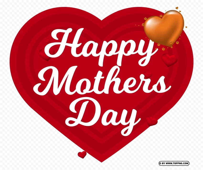 heart shaped Mother's day greeting card image PNG images with cutout