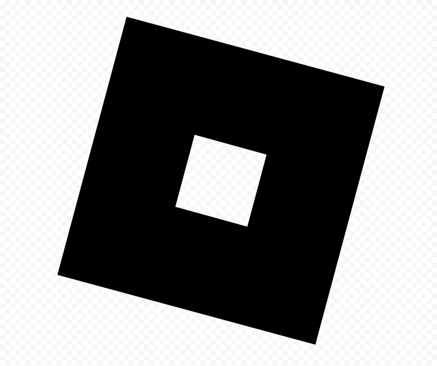 High Quality Roblox Black Symbol Logo Sign Icon PNG with no background diverse variety