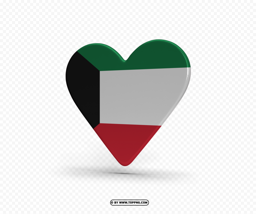 i love kuwait heart flag transparent PNG graphics with transparency