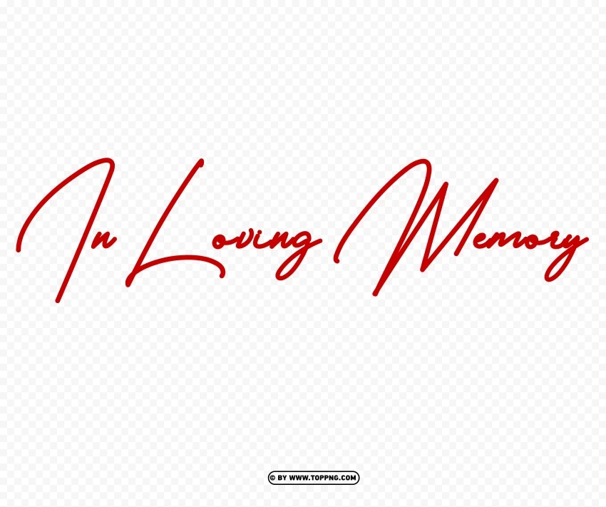 in loving memory signature transparent clipart images Isolated Graphic on HighQuality PNG
