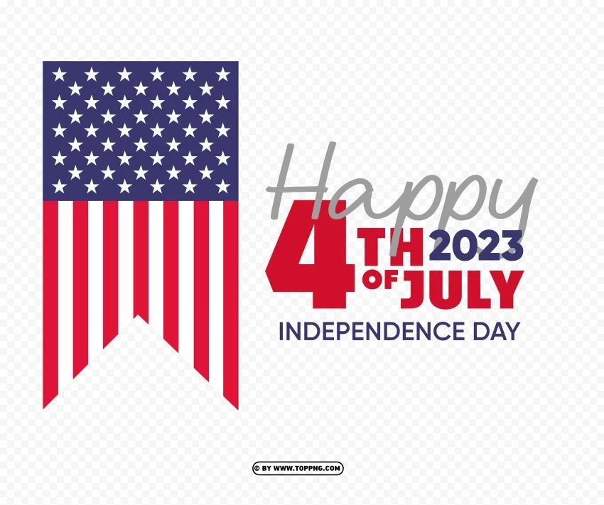 july 4th 2023 independence day free design transparent PNG Graphic Isolated with Clarity