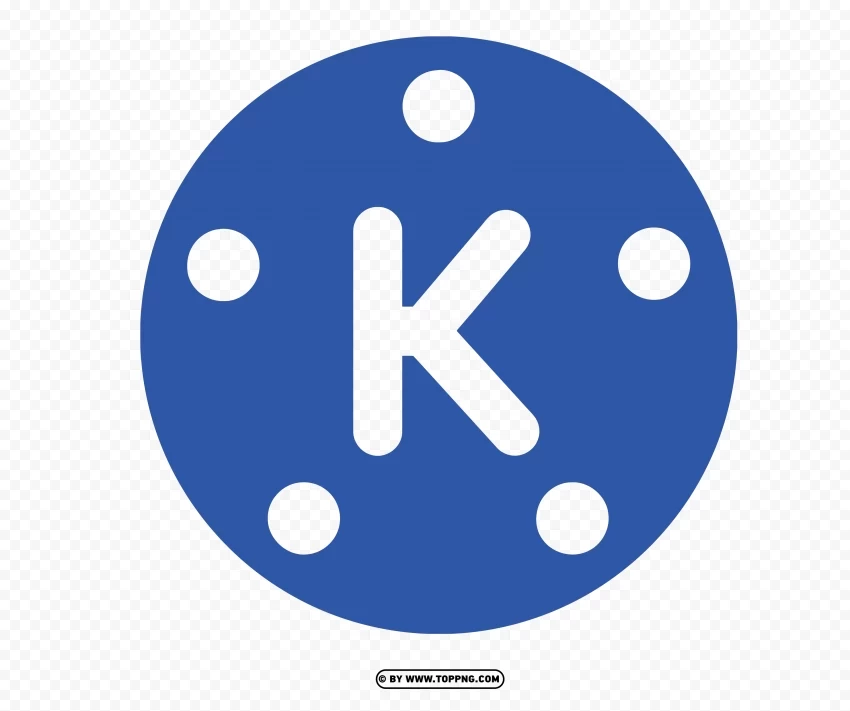 Kinemaster Blue Logo Transparent Clear Background PNG Isolated Design