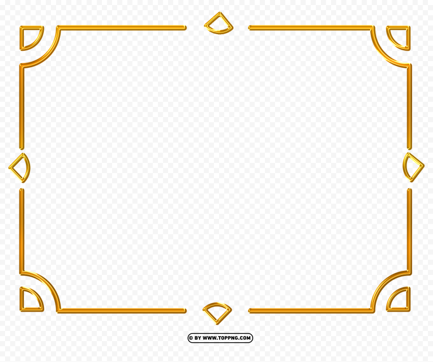 luxury ornament golden frame png border Transparent graphics - Image ID 8370c015
