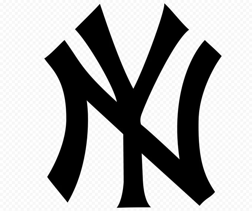 new york yankees black logo symbol sign hd HighResolution PNG Isolated Illustration