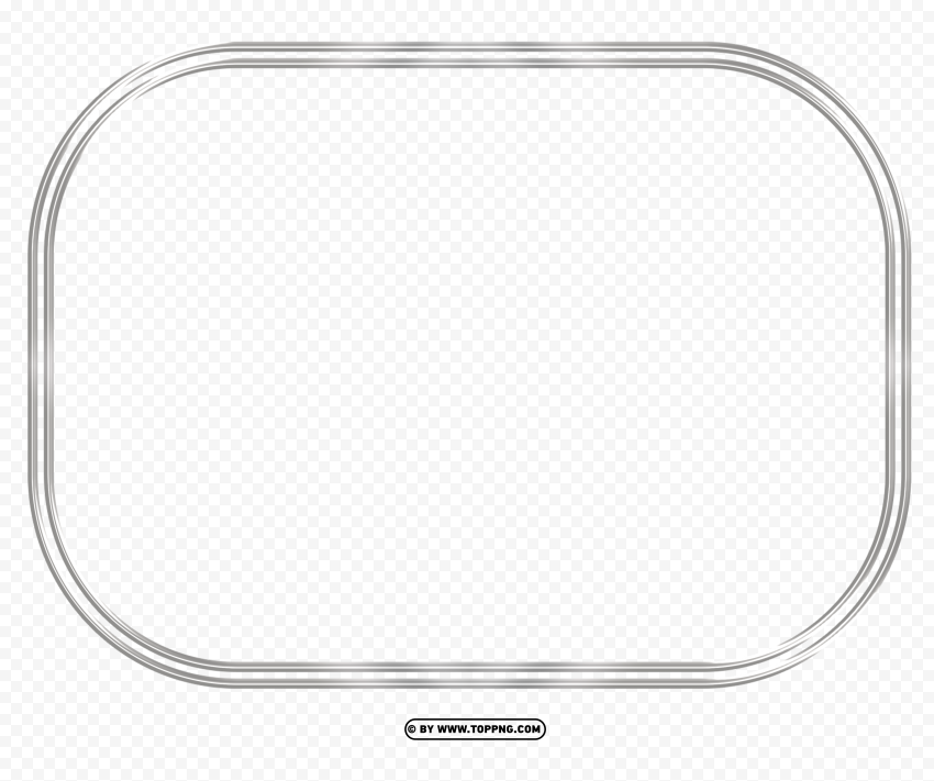 oval shape corner frame border silver Transparent PNG Artwork with Isolated Subject - Image ID 85e1c052