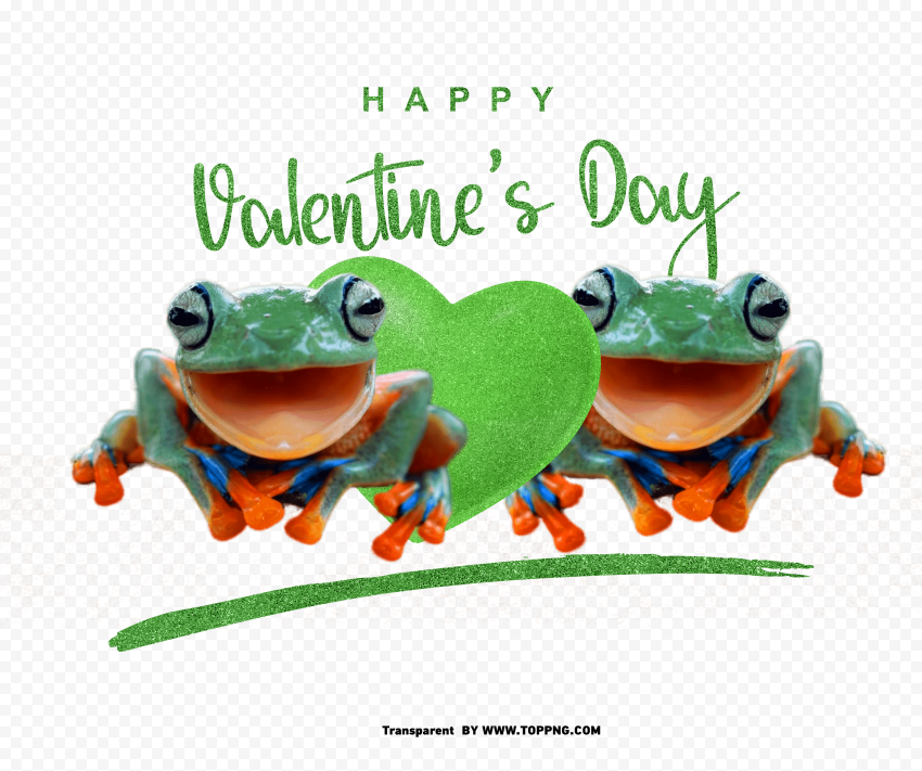 Pepe The Frog Love Valentine's Day Image Isolated Subject with Transparent PNG