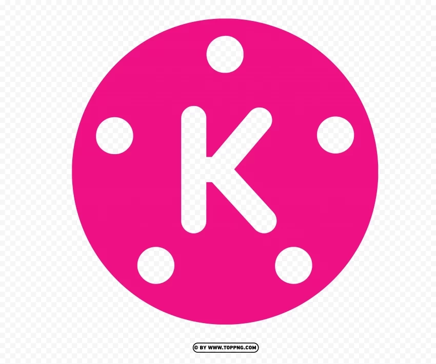 pink kinemaster logo download Clear Background PNG Isolated Element Detail