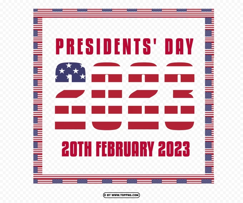 presidents day 2023 with pattren usa flag transparent Free PNG download