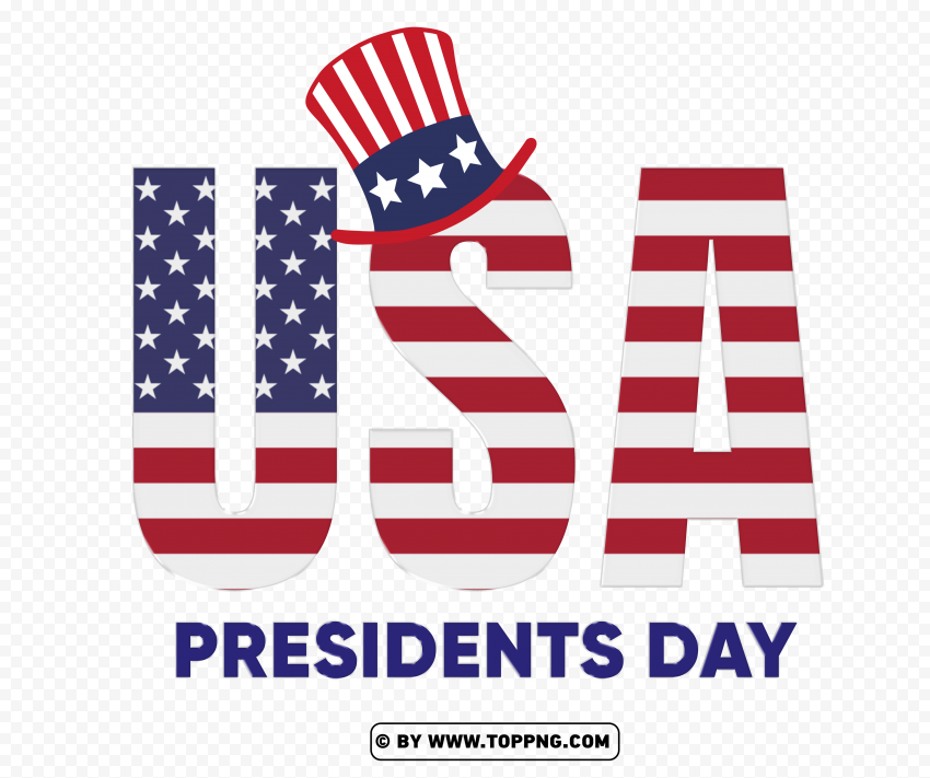 Presidents Day of USA Design FREE HD Transparent Background PNG Isolated Character