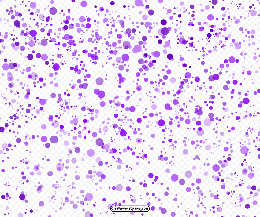 purple circle confetti shapes Transparent Background Isolation of PNG