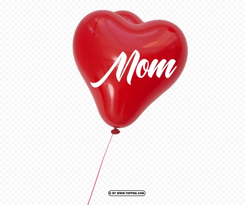 Red Heart Balloons For Mothers Day Celebration PNG Images With No Watermark