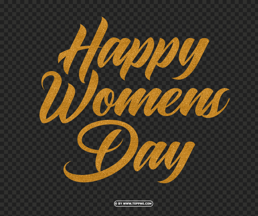Sign International Women's Day Gold PNG transparent elements complete package - Image ID d920c251