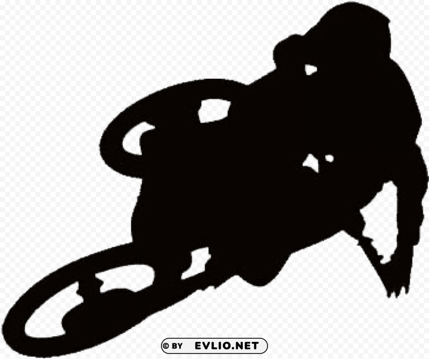 silhouette of dirt bike Clear Background PNG Isolation PNG transparent with Clear Background ID cb371ad6