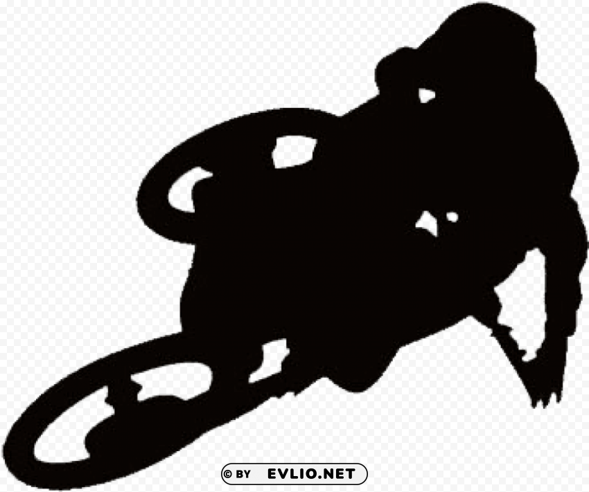 Silhouette Of Dirt Bike Clear Background PNG Isolation