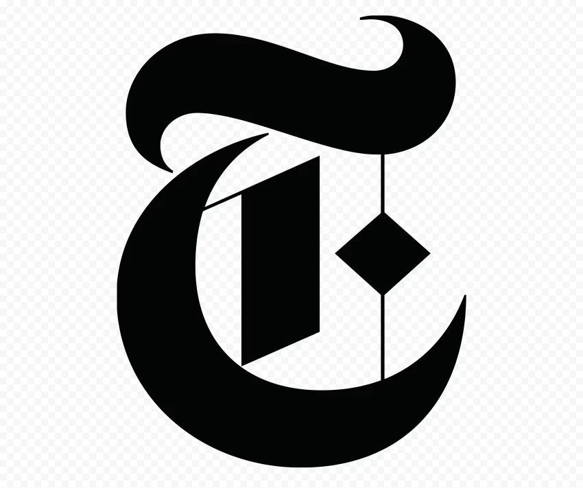 the new york times symbol logo black hd HighResolution PNG Isolated Artwork