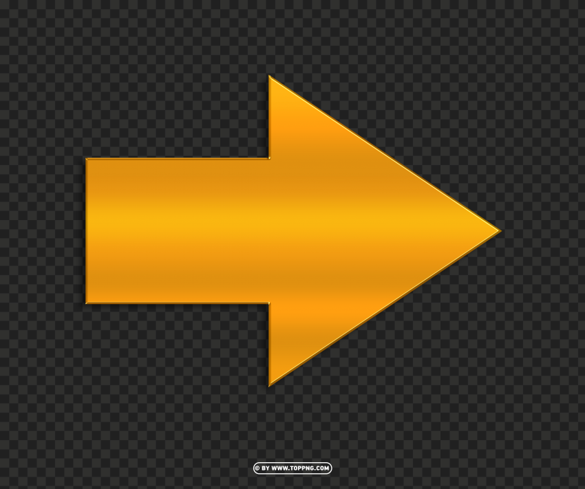  3d Golden Arrow Right PNG Images With Transparent Canvas Compilation