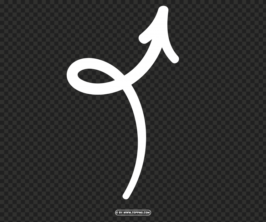 transparent hd white hand drawn arrow up design PNG images without watermarks