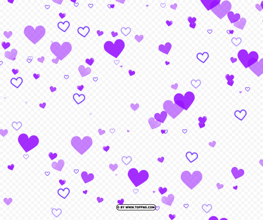  Purple Hearts Floating Background HD Isolated Subject in Clear Transparent PNG images Background - image ID is 52d96946