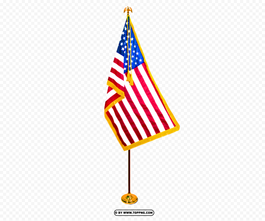 USA American Flag Pole HD Transparent Background PNG free download - Image ID 6b75b67a