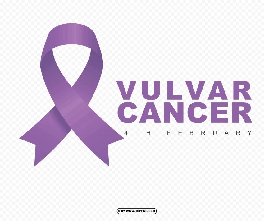 vulvar cancer logo ribbon symbol of world cancer day Clean Background Isolated PNG Design - Image ID 5c8c34b2