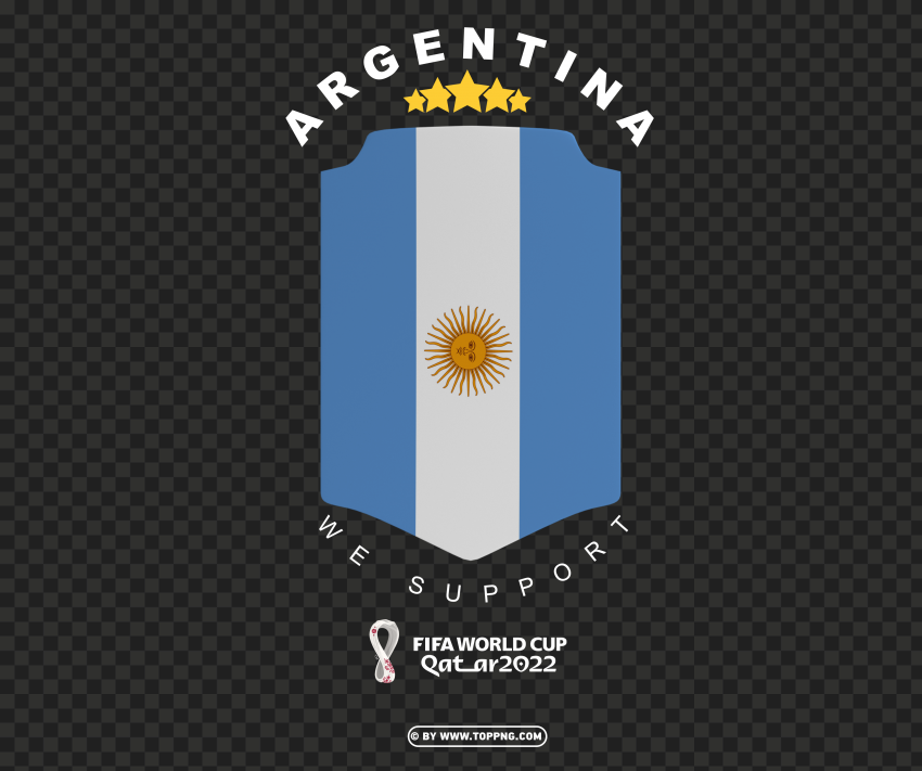 we support argentina world cup 2022 logo PNG images with alpha channel diverse selection - Image ID 661abf60