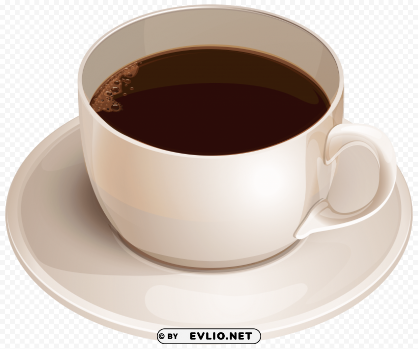 White Cup With Coffee PNG Images For Printing