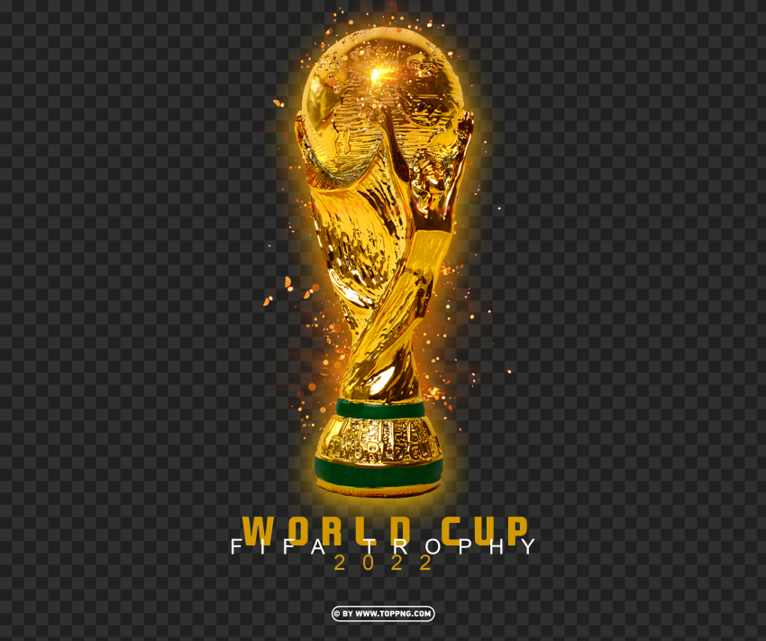 world cup fifa trophy 2022 with glowing design PNG images with alpha transparency selection