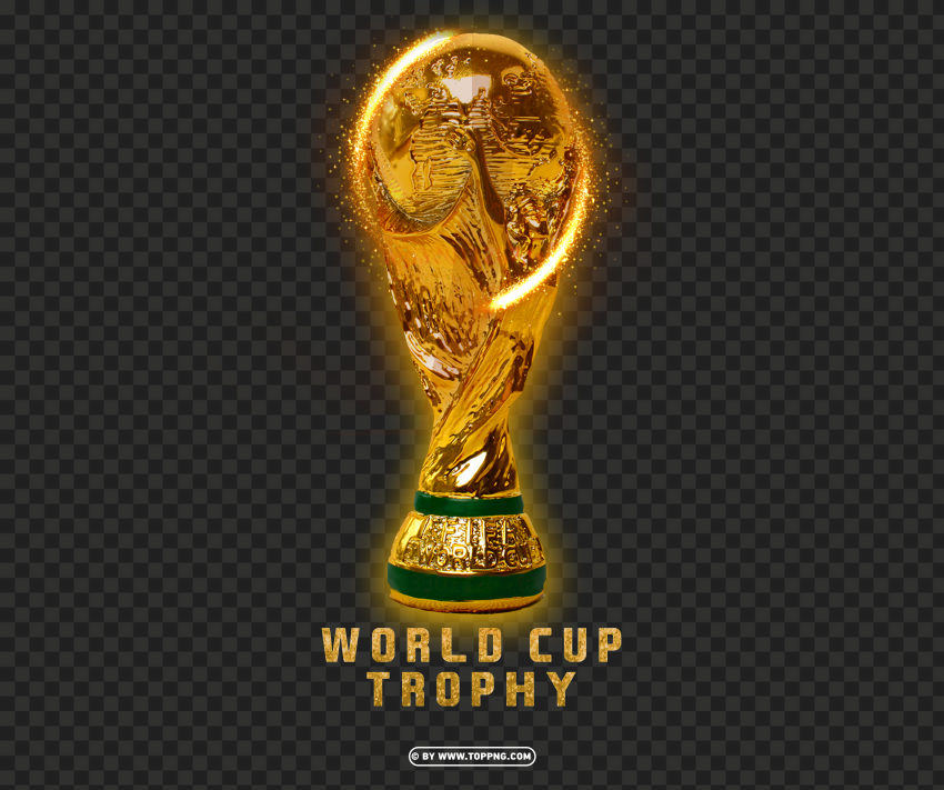 World Cup Trophy With Gold Glowing PNG Images With Cutout