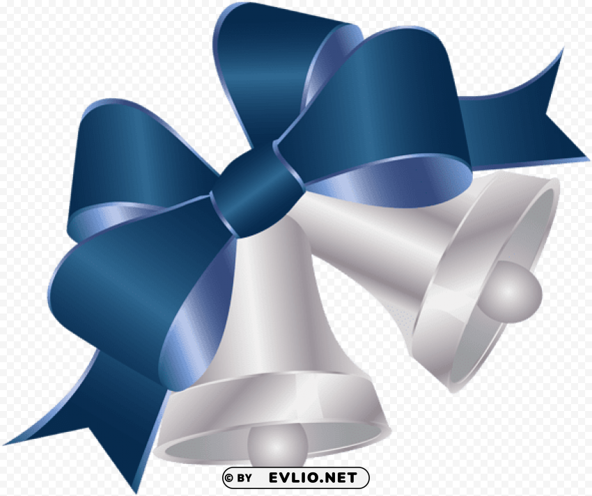 christmas bells transparent clip art image christmas - blue christmas ribbon PNG files with transparency