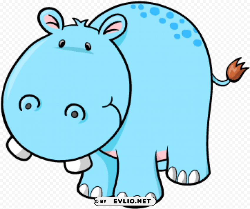 cute hippo cartoon PNG images for graphic design