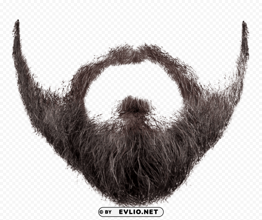 beard and moustache Clean Background Isolated PNG Graphic Detail