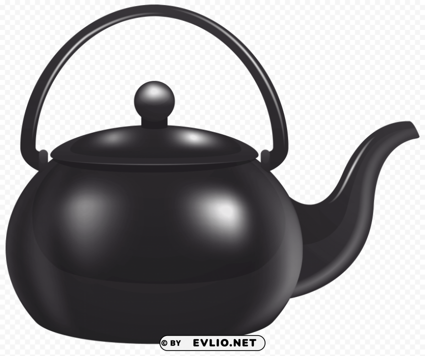 black kettle PNG images with transparent layer